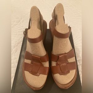 Kork Ease Brown Leather Wedge 8